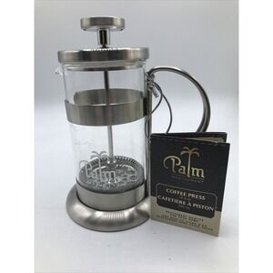 Stainless French Press Tea Maker‎ Palm Restaurant 4cups NEW